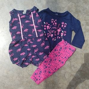 Carter's Baby Girl Dino Outfits!